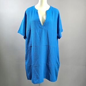 Elegant V-Neck Blue Mini Dress (Rack6)